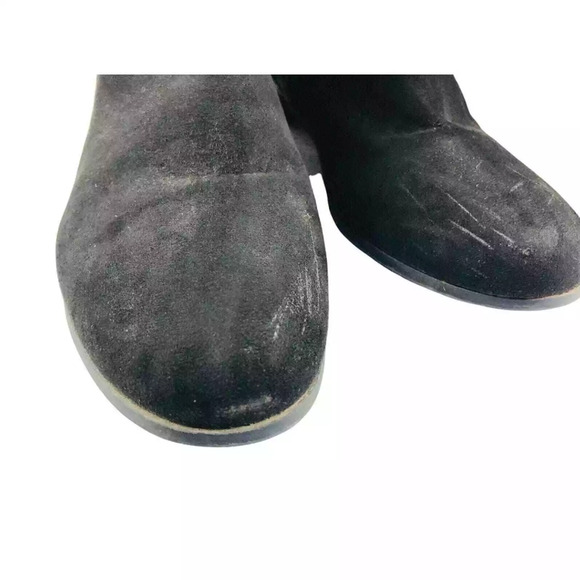 Cato Womens Snake Embossed Knee High Boots Zip Stretch Black Faux Suede Size 10 - Picture 5 of 9